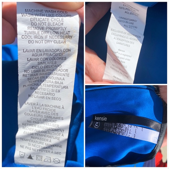 Kensie Blue Dress with Bird Pattern Size XL - Picture 8 of 8